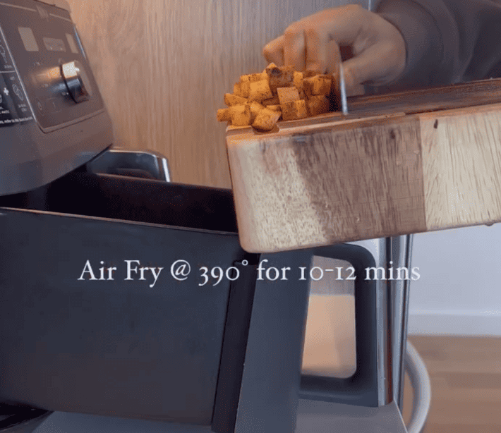 putting potatoes in air fryer